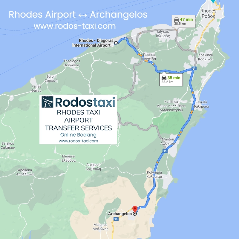 RodosTaxi - Rhodes Diagoras International Airport (RHO) to Archangelos