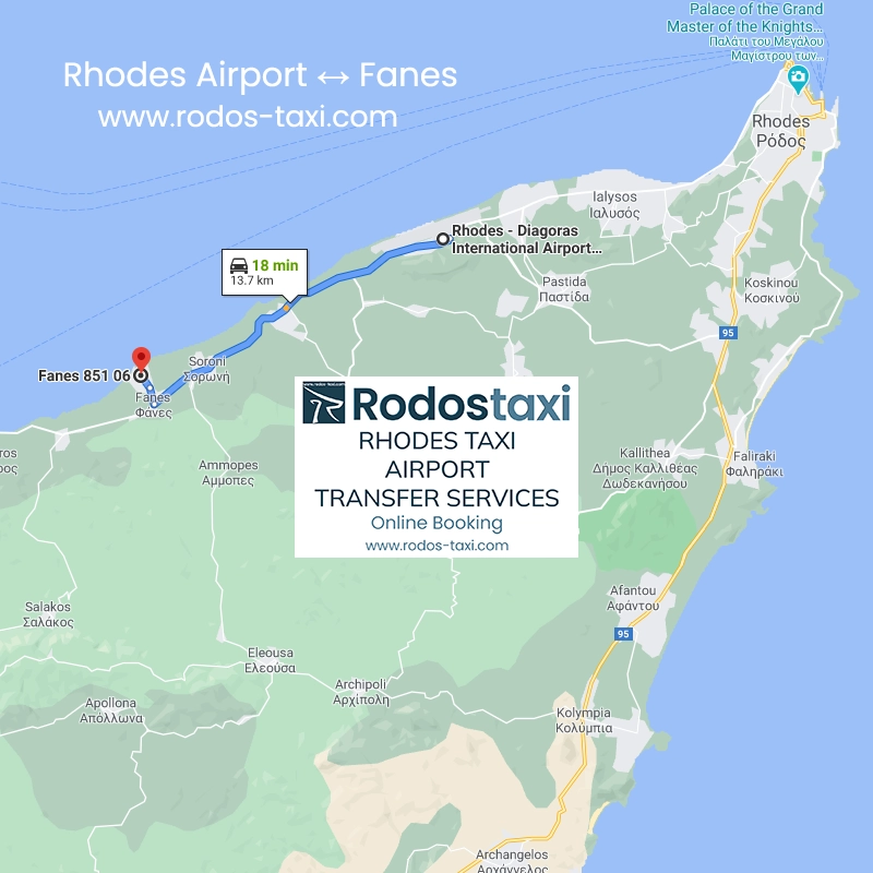 RodosTaxi - Rhodes Diagoras International Airport (RHO) to Fanes