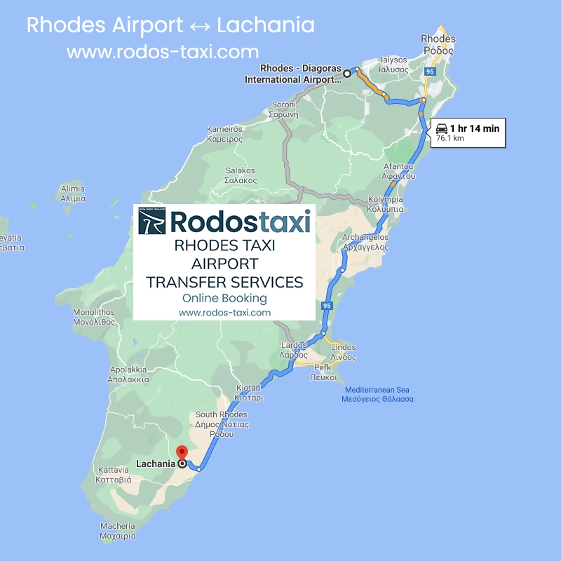 RodosTaxi - Rhodes Diagoras International Airport (RHO) to Lachania