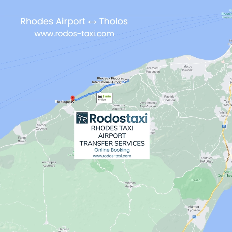 RodosTaxi - Rhodes Diagoras International Airport (RHO) to Theologos (Tholos)